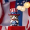 4th of July Hanging Decorations Independence Day Ball Cat Ornaments USA 250th Anniversary Patriotic Tree Decor Acrylic Red Blue White Ornaments for Memorial Day Party 8 Pcs